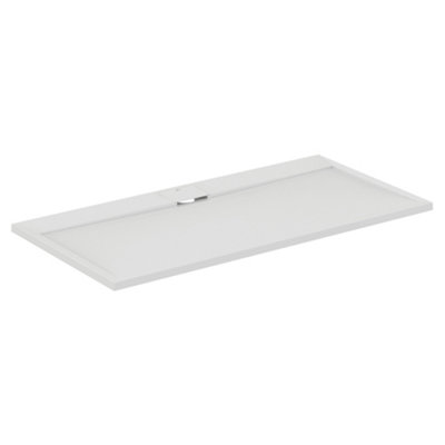 Ideal Standard Ultraflat S I.life Matt Pure White Rectangular Centre Drain Universal Shower Tray (L)1600Mm (W)800Mm (H) 30Mm