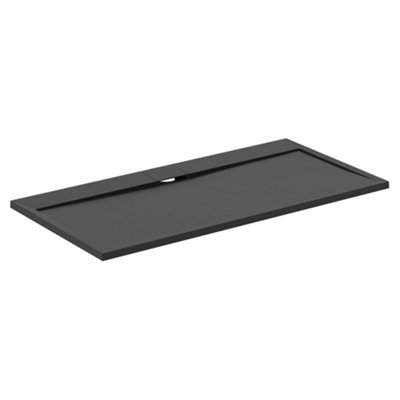 Ideal Standard Ultraflat S I.life Matt Jet Black Rectangular Universal Shower Tray (L)1600Mm (W)800Mm (H) 30Mm