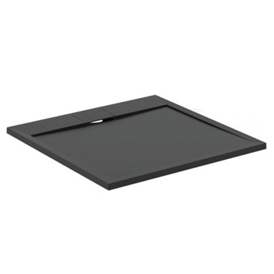 Ideal Standard Ultraflat S I.life Matt Jet Black Square Universal Shower Tray (L)900Mm (W)900Mm (H) 30Mm