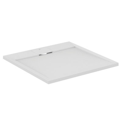 Ideal Standard Ultraflat S I.life Matt Pure White Square Centre Drain Universal Shower Tray (L)800Mm (W)800Mm (H) 30Mm