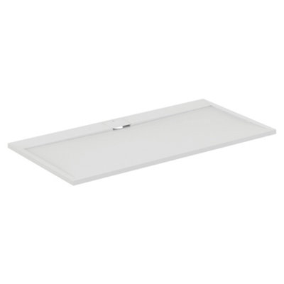 Ideal Standard Ultraflat S I.life Matt Pure White Rectangular Centre Drain Universal Shower Tray (L)1800Mm (W)900Mm (H) 30Mm