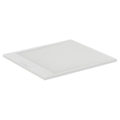 Ideal Standard Ultraflat S I.life Matt Pure White Rectangular End Drain Universal Shower Tray (L)1000Mm (W)900Mm (H) 30Mm