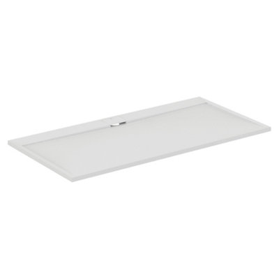 Ideal Standard Ultraflat S I.life Matt Pure White Rectangular Centre Drain Universal Shower Tray (L)2000Mm (W)1000Mm (H) 30Mm
