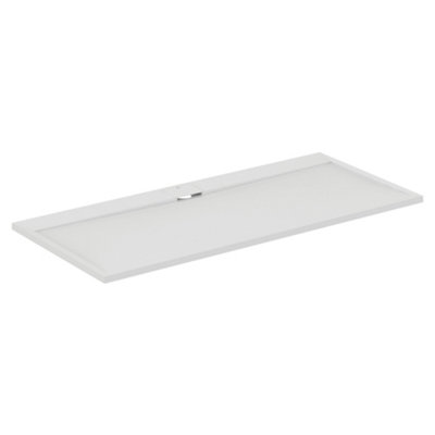 Ideal Standard Ultraflat S I.life Matt Pure White Rectangular Centre Drain Universal Shower Tray (L)2000Mm (W)900Mm (H) 30Mm