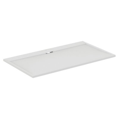 Ideal Standard Ultraflat S I.life Matt Pure White Rectangular Centre Drain Universal Shower Tray (L)1800Mm (W)1000Mm (H) 30Mm