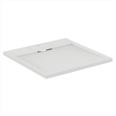 Ideal Standard Ultraflat S I.life Matt Pure White Square Centre Drain Universal Shower Tray (L)700Mm (W)700Mm (H) 30Mm
