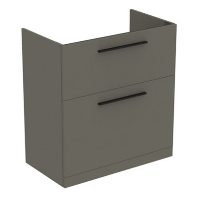 Ideal Standard I.life A Standard Matt Quartz Grey Freestanding Bathroom Vanity Unit (H) 853Mm (W) 800Mm
