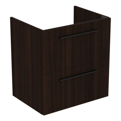 Ideal Standard I.life A Standard Matt Coffee Oak Effect Wall-Mounted Bathroom Vanity Unit (H) 630Mm (W) 600Mm