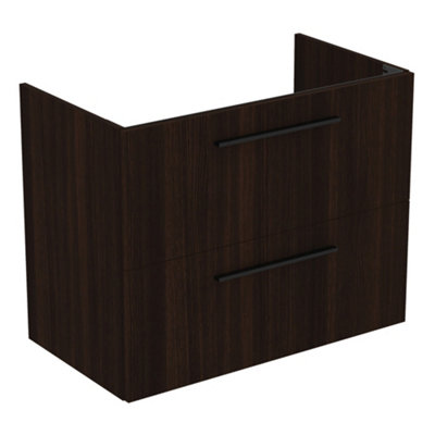 Ideal Standard I.life A Standard Matt Coffee Oak Effect Wall-Mounted Bathroom Vanity Unit (H) 630Mm (W) 800Mm