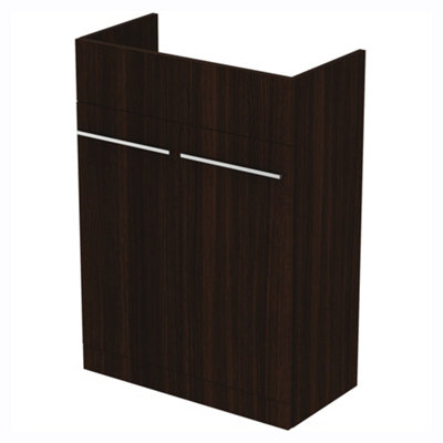Ideal Standard I.life A Matt Coffee Oak Double Bathroom Sink Cabinet (H) 835Mm (W) 600Mm (D) 30Cm