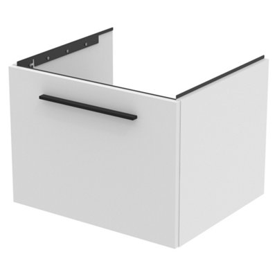 Ideal Standard I.life B Matt White Wood Effect Wall-Mounted Bathroom Vanity Unit (H) 440Mm (W) 600Mm