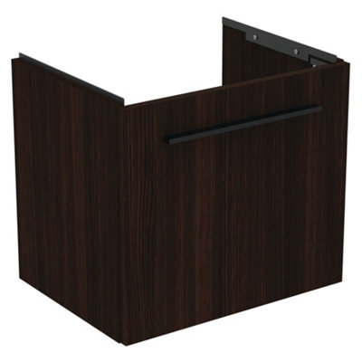 Ideal Standard I.life S Compact Coffee Oak Effect Wall-Mounted Bathroom Vanity Unit (H) 440Mm (W) 500Mm