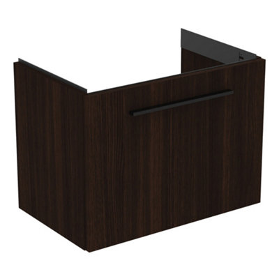 Ideal Standard I.life S Compact Matt Coffee Oak Effect Wall-Mounted Bathroom Vanity Unit (H) 440Mm (W) 600Mm