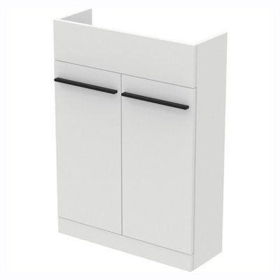 Ideal Standard I.life S Compact Matt White Double Bathroom Sink Cabinet (H) 835Mm (W) 600Mm (D) 21Cm