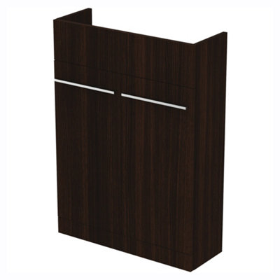 Ideal Standard I.life S Compact Matt Coffee Oak Double Bathroom Sink Cabinet (H) 835Mm (W) 600Mm (D) 21Cm