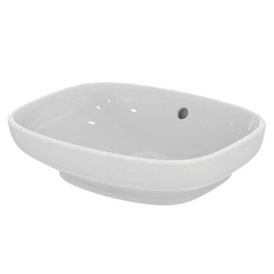 Ideal Standard I.life B Gloss White Rectangular Counter Top Basin (W)45Cm