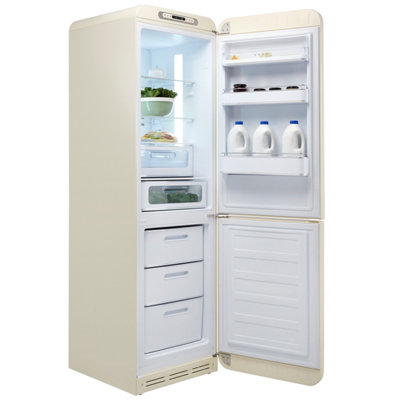 Smeg Fab32rcr5uk_cr 60:40 Freestanding Frost Free Fridge Freezer - Cream