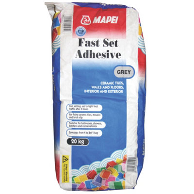 Mapei Fast Set Grey Tile Adhesive, 20Kg