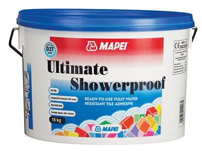 Mapei Ultimate Shower Proof Ready Mixed Cream Tile Adhesive, 15Kg