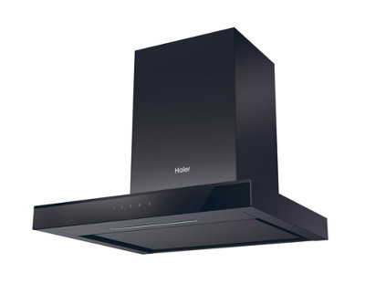 Haier Hats6cbs4b Metal Chimney Cooker Hood (W)60Cm - Black