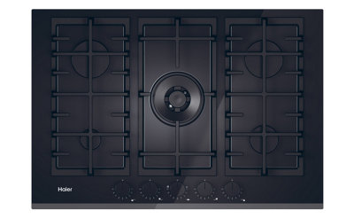 Haier Id Series Havg75tbbp 74.5Cm Gas Hob - Black
