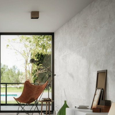Ceramica Sorrento Off White Matt Stone Effect Porcelain Indoor Wall & Floor Tile, Pack Of 4, (L)750Mm (W)370Mm