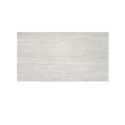 B&Q Travertine Ivory Matt Natural Stone Effect Porcelain Indoor Wall & Floor Tile Sample