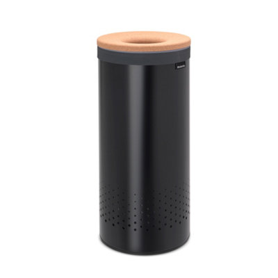 Brabantia Black Steel Laundry Bin, 35L
