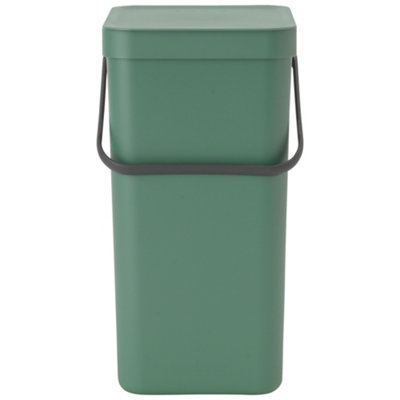 Brabantia Sort & Go Hinged Standard Fir Green Plastic Bin - 16L Freestanding