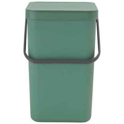 Brabantia Sort & Go Hinged Standard Fir Green Plastic Recycling Bin - 25L Freestanding