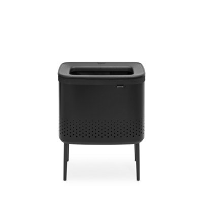Brabantia Bo Matt Black Steel Large Laundry Bin, 60L