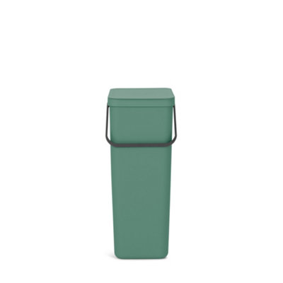 Brabantia Sort & Go Hinged Tall Fir Green Plastic Recycling Bin - 40L Freestanding