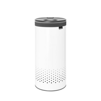 Brabantia White Steel Medium Laundry Basket, 35L