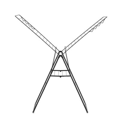 Brabantia Hangon Black Foldable Laundry Airer, 25M