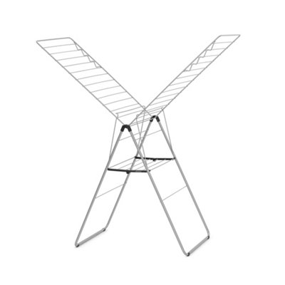 Brabantia Hangon Metallic Grey Foldable Laundry Airer, 25M