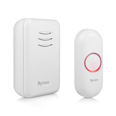 Byron 311 White Wireless Battery-Powered Door Chime Kit Dby-22311-Kf