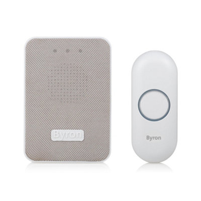 Byron Grey & White Wireless Door Chime Kit Dby-22322Bs-Kf