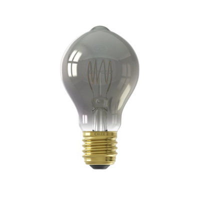 Calex Titanium Flex E27 4W 100Lm 360° Smoke A60 Extra Warm White Led Dimmable Filament Light Bulb