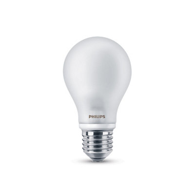 Philips White Classic E27 7W 470Lm Frosted A60 Cool Led Light Bulb