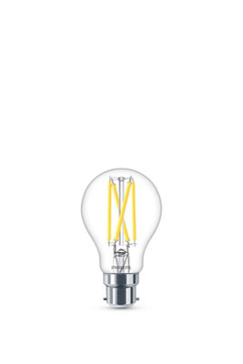Philips Classic 8W 806Lm Clear A60 Warm White Led Dimmable Filament Light Bulb