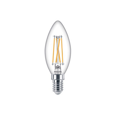 Philips Classic 6W 470Lm Candle Warm White Led Dimmable Filament Light Bulb