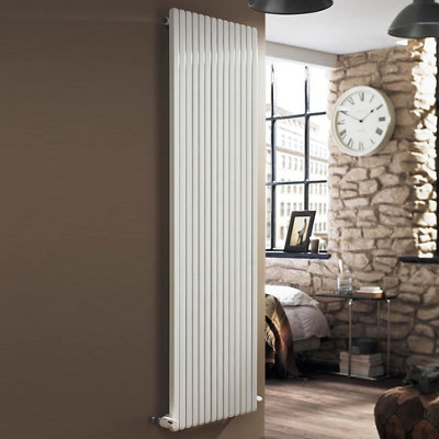 Ximax Supra Square Sus180047w White Vertical Designer 4794Btu Radiator, (W)470Mm X (H)1800Mm