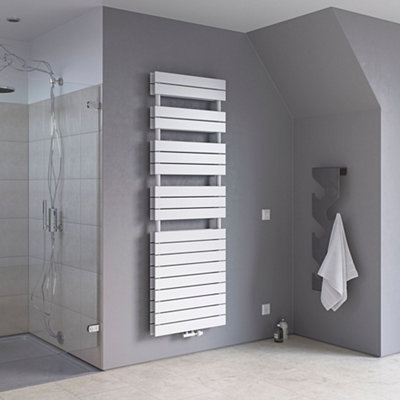 Ximax P2 Duplex White 4672Btu Vertical Towel Radiator (W)600Mm X (H)1420Mm