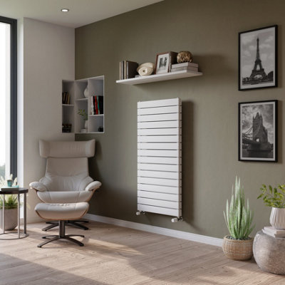 Ximax Vertirad Duplex Hwhd1195600w White Gas Vertical Designer Panel 3317Btu Radiator, (W)600Mm X (H)1195Mm