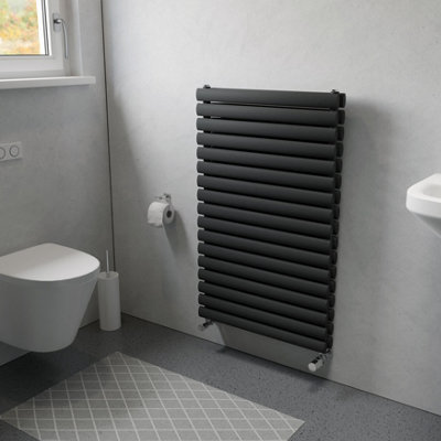 Ximax Champion Duplex Fordh990600a Anthracite Gas Vertical Designer Radiator, (W)600Mm X (H)990Mm