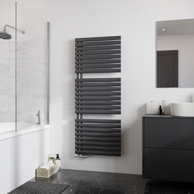Ximax Fortuna Open Foro1164600a Anthracite Gas Vertical Designer Radiator, (W)600Mm X (H)1512Mm