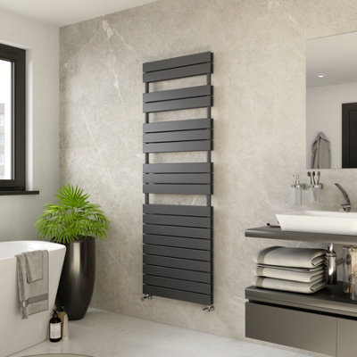 Ximax P2 Duplex Anthracite Vertical Towel Radiator (W)600Mm X (H)1720Mm