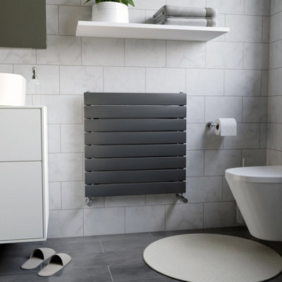 Ximax Vertirad Hwh1195600a Anthracite Gas Vertical Designer Panel Radiator, (W)600Mm X (H)595Mm