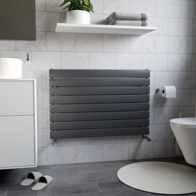 Ximax Vertirad Hwh1195600a Anthracite Gas Horizontal Designer Panel Radiator, (W)900Mm X (H)595Mm