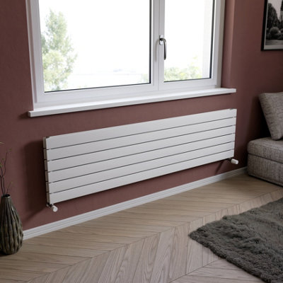 Ximax Vertirad Duplex Hwhd1195600w White Gas Horizontal Designer Panel Radiator, (W)1800Mm X (H)445Mm